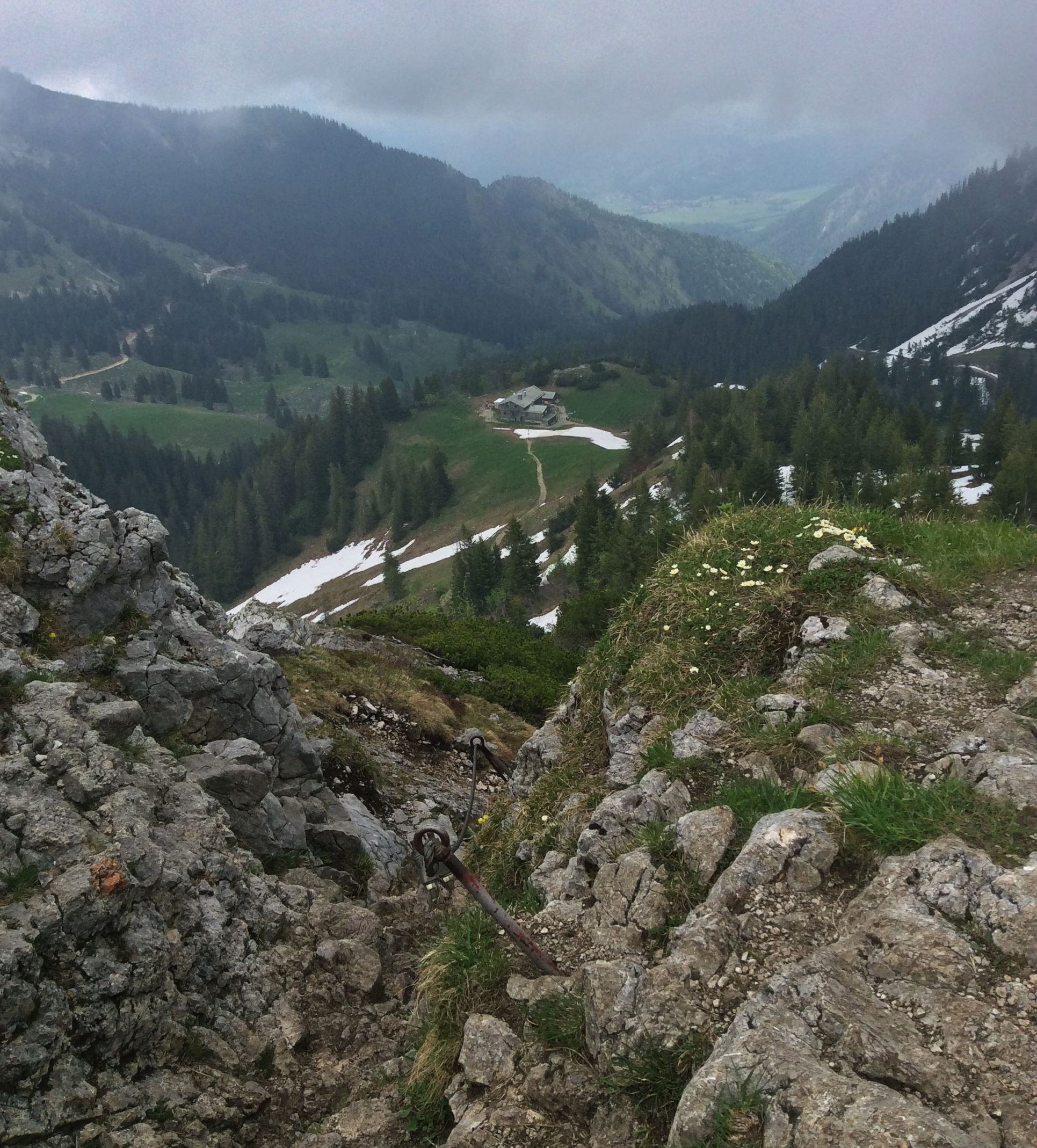 A small Klettersteig to the peak